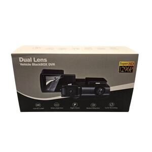 DUAL LENS VEHICLE BLACKBOX DVR – SUPER HD 1296P – 360 CAMERA – NIB